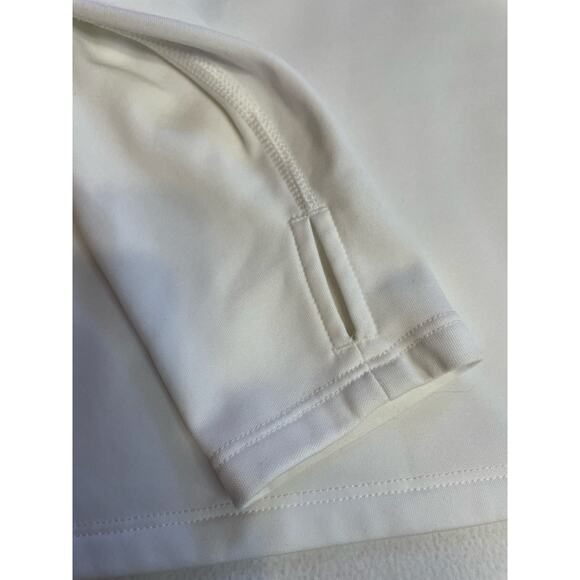 Nike Dry-Fit Activewear Athleisure White Vented Hoodie Glitter Gold Logo Medium - Picture 8 of 11